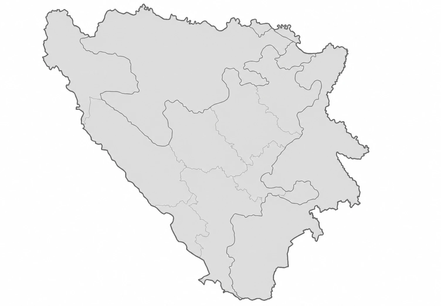 Zemljevid lokacij Profi Nova po Bosni in Hercegovini